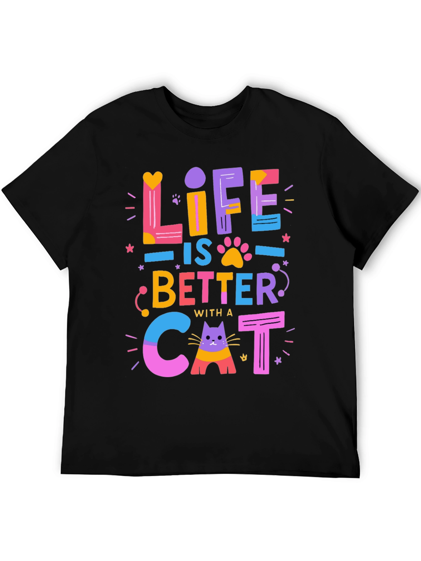 Life is Better with a Cat T-Shirt