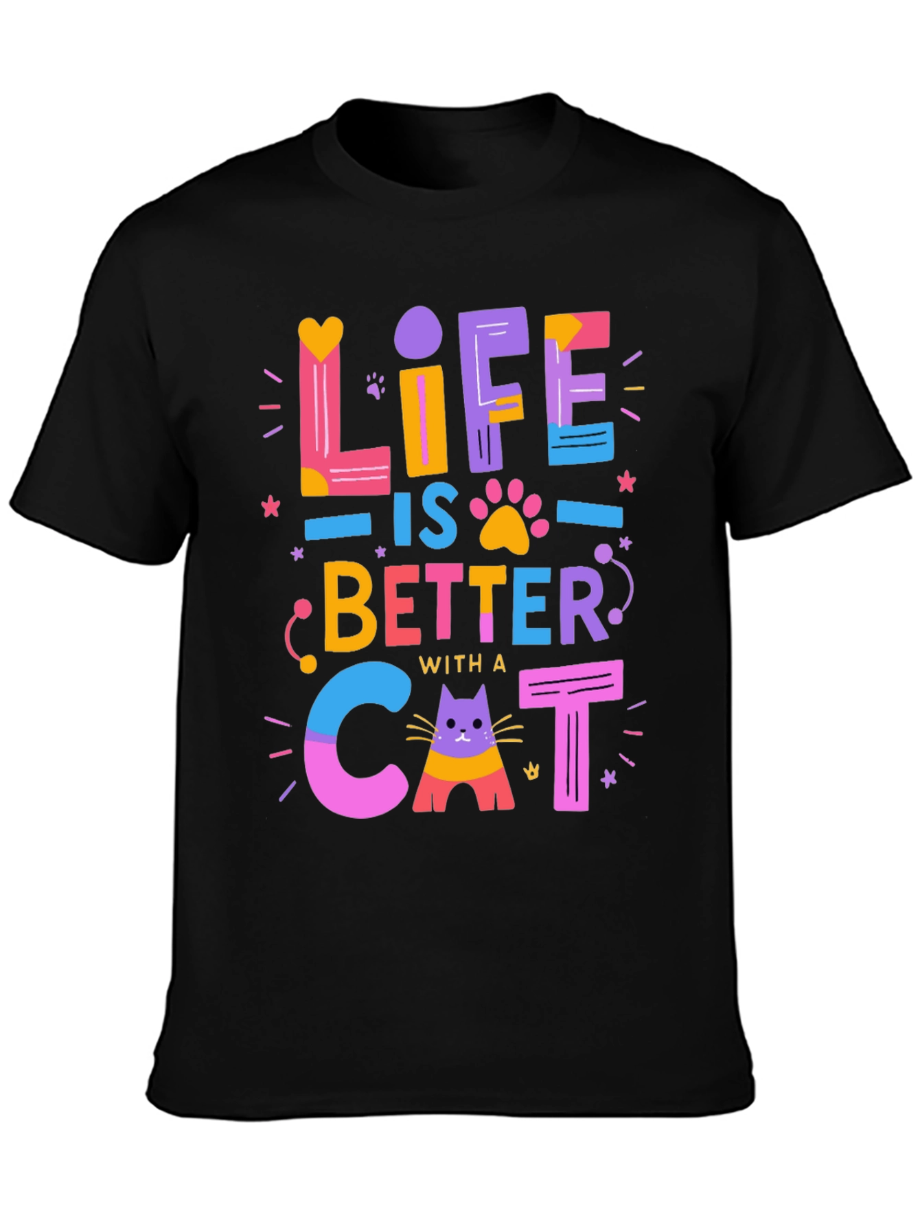 Life is Better with a Cat T-Shirt