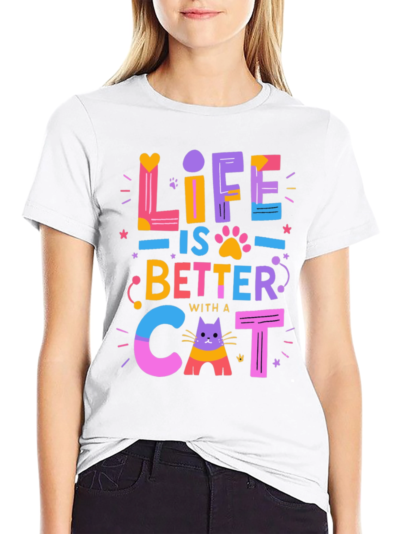 Life is Better with a Cat T-Shirt