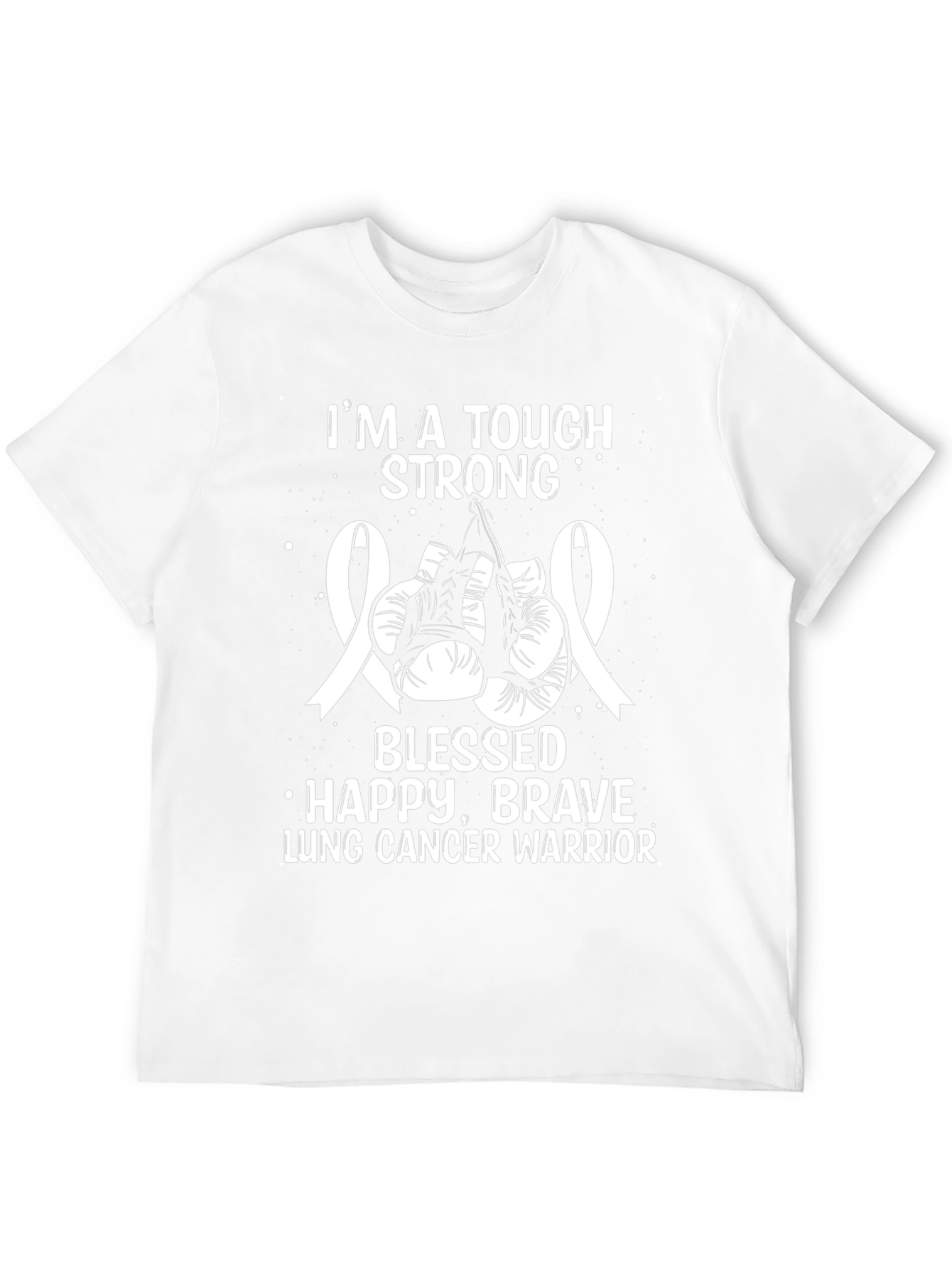 Tough Strong Lung Cancer Warrior Boxing Glove T-Shirt
