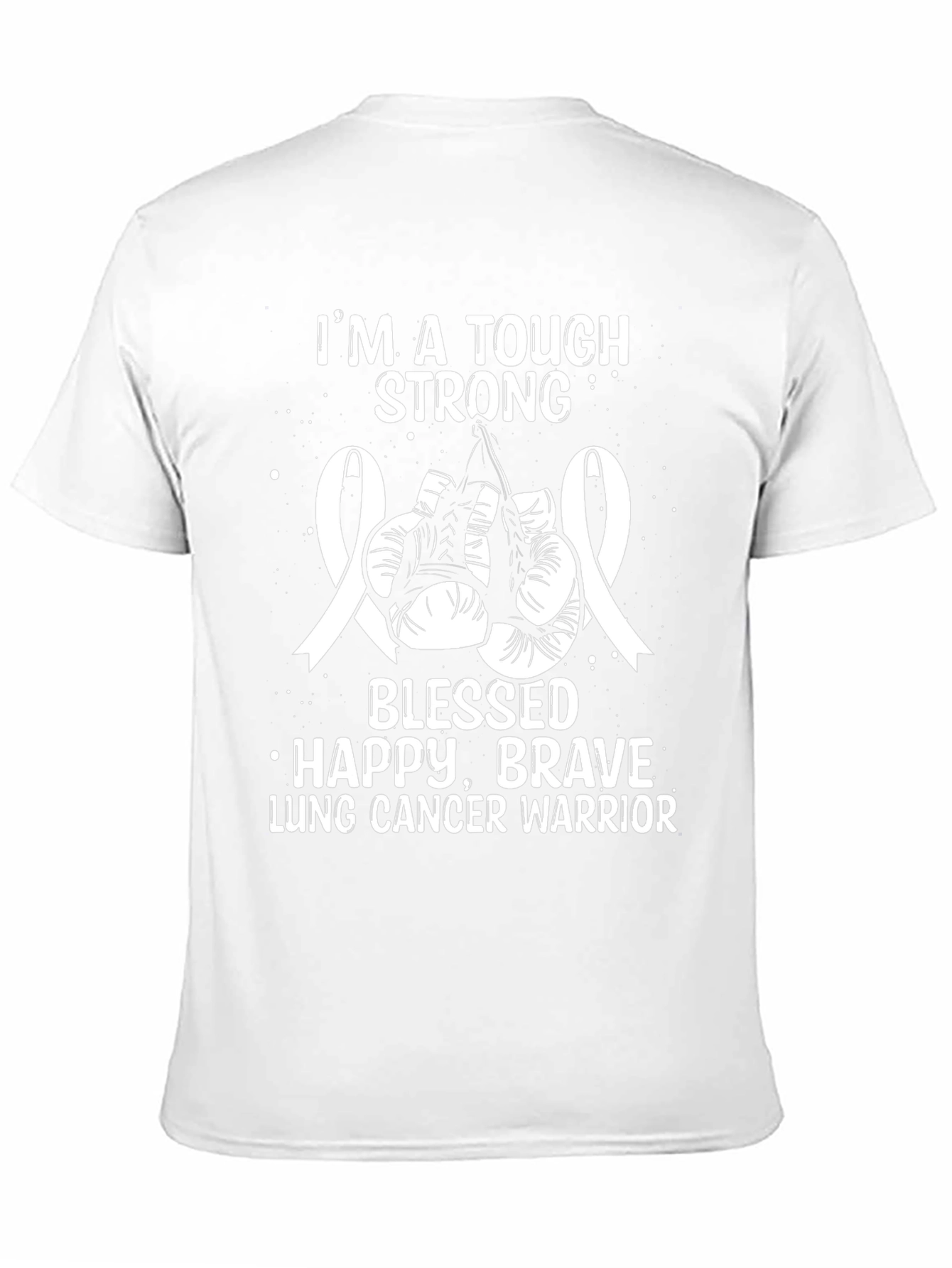 Tough Strong Lung Cancer Warrior Boxing Glove T-Shirt