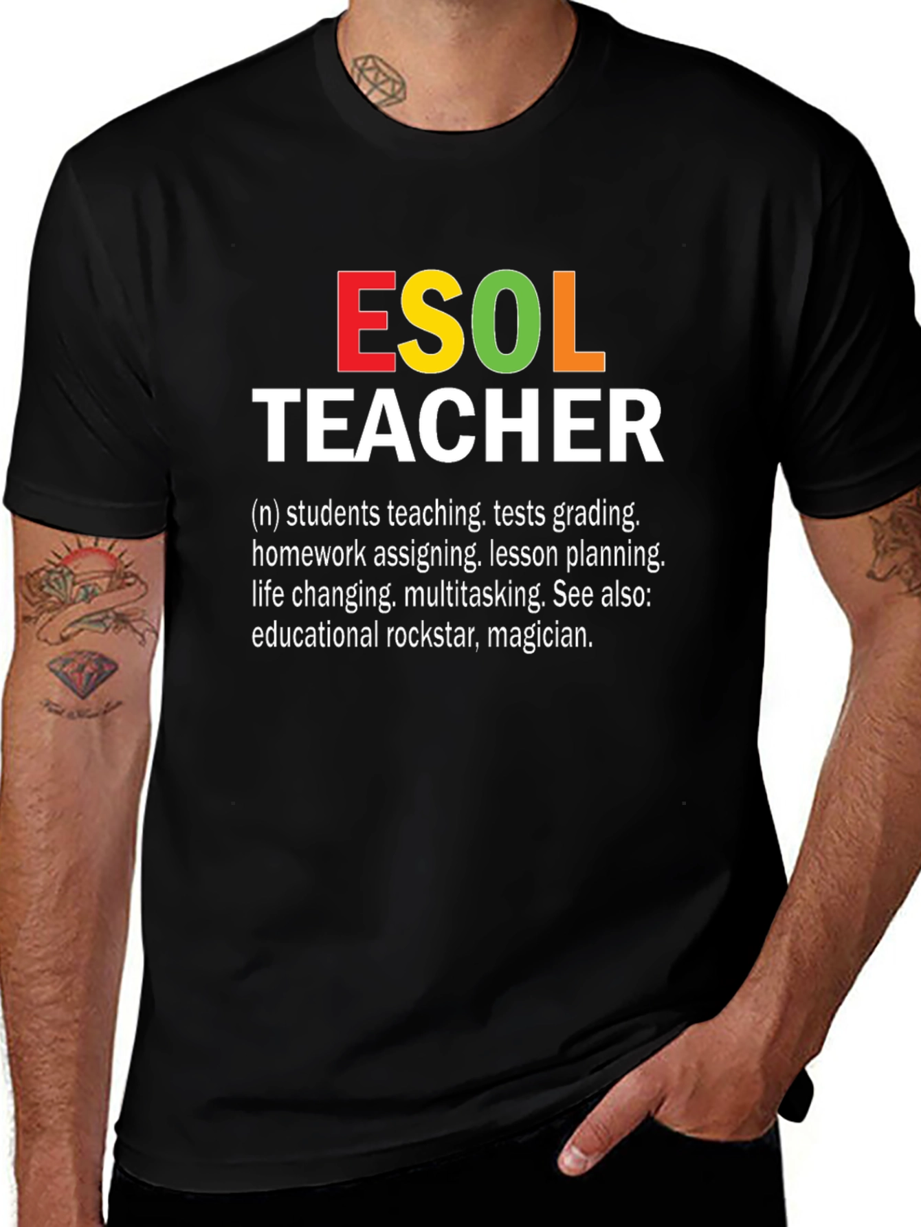 ESOL Teacher T-Shirt: Rockstar Educator Apparel