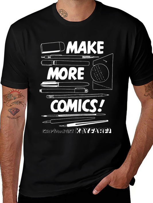 Make More Comics! Artist Tee - Black Cotton Graphic T-Shirt