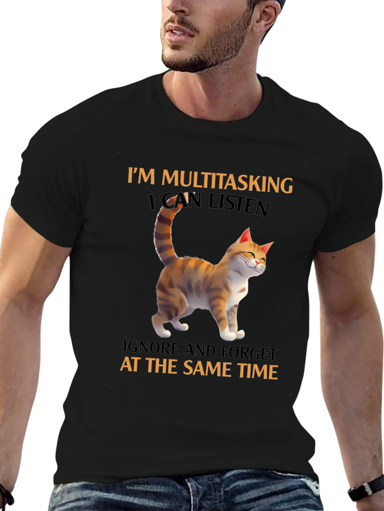Multitasking Cat T-Shirt