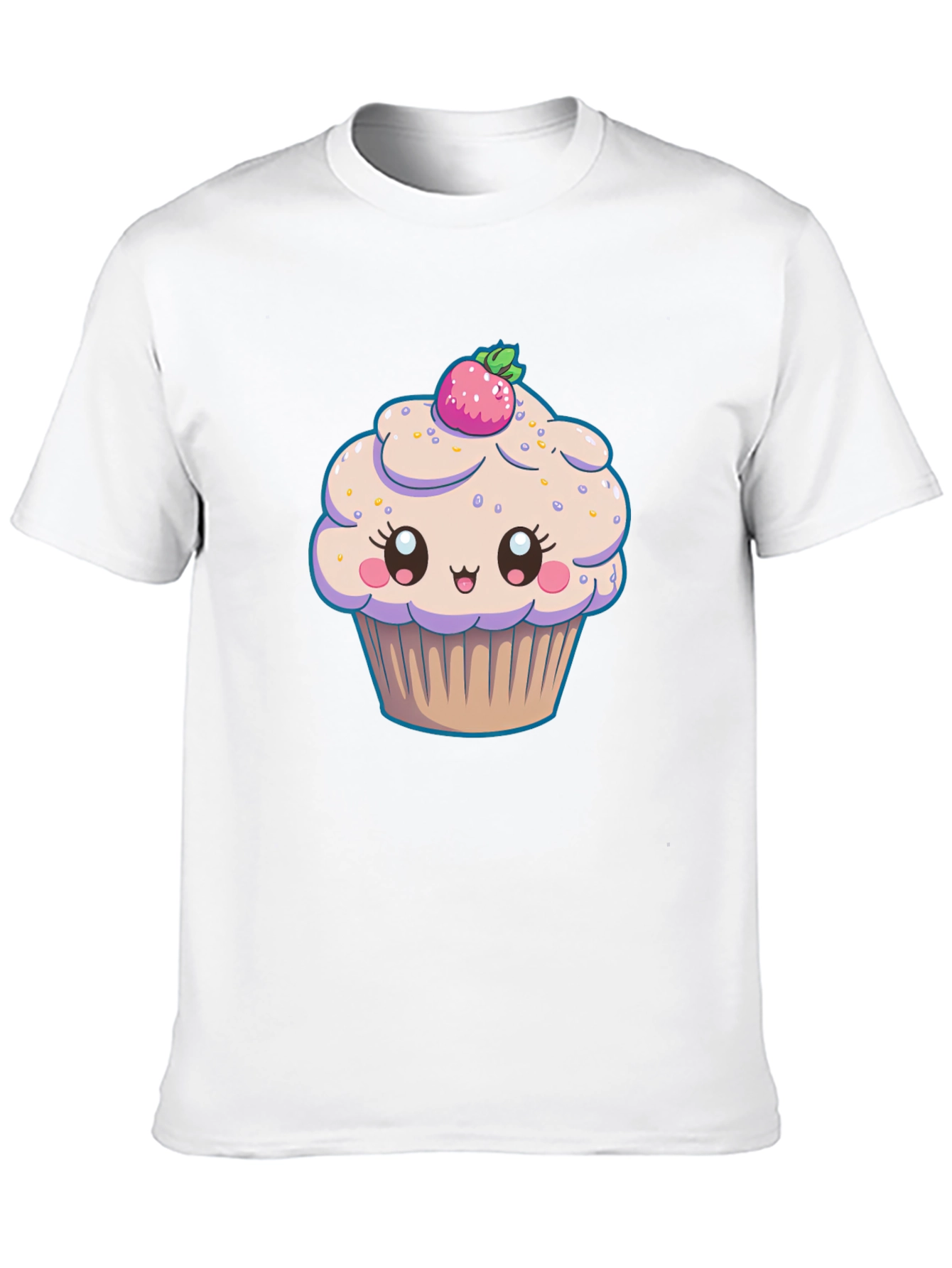 Cute Cupcake Graphic Black T-Shirt