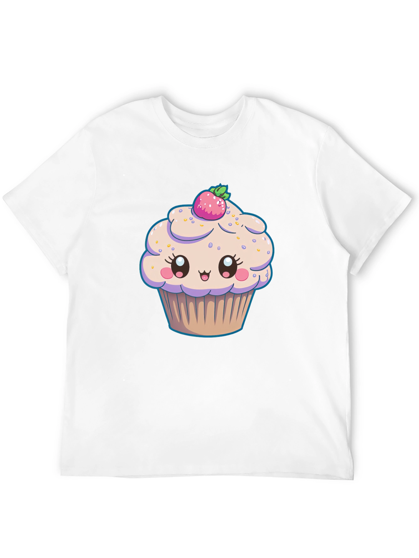 Cute Cupcake Graphic Black T-Shirt