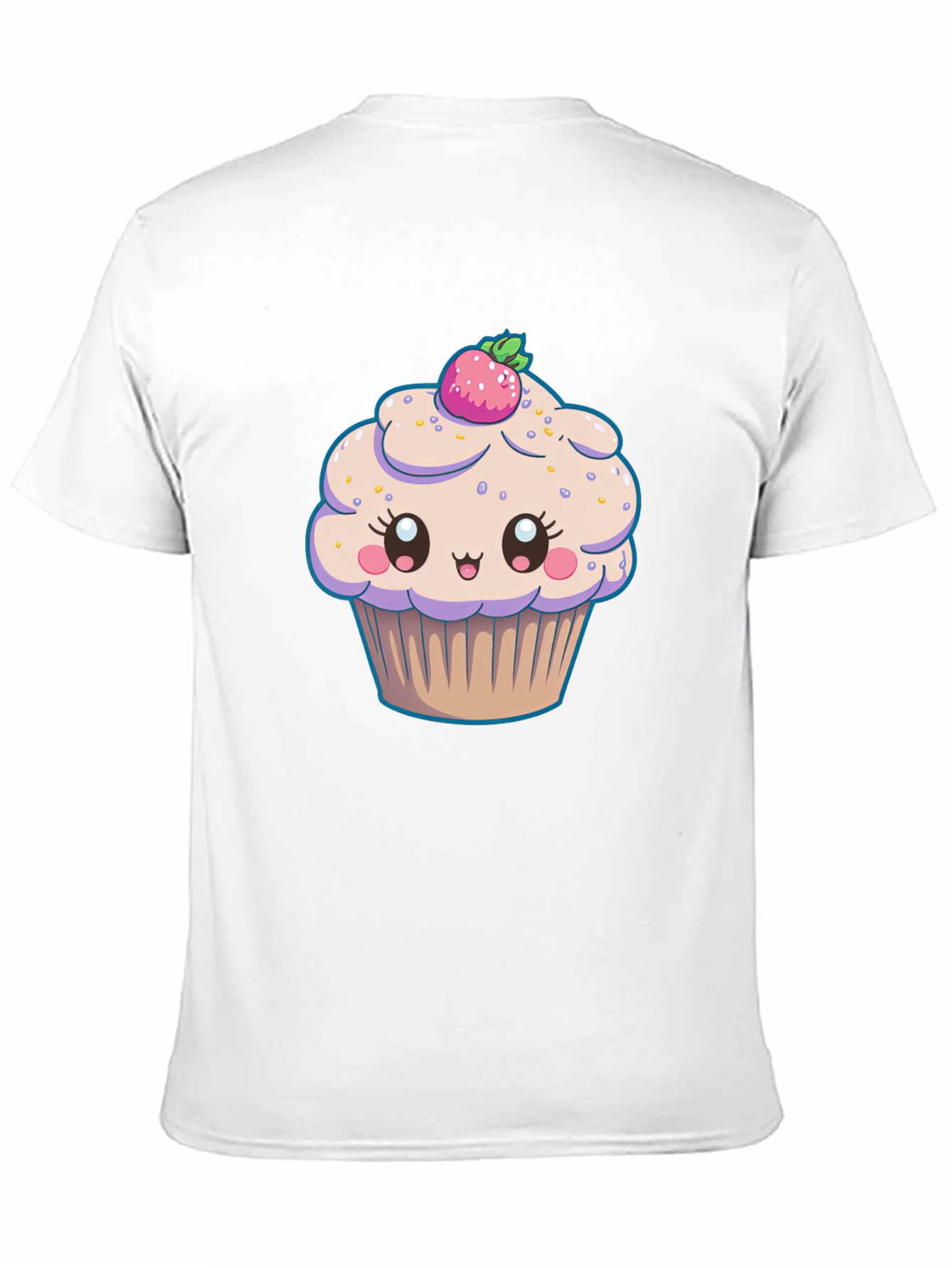 Cute Cupcake Graphic Black T-Shirt