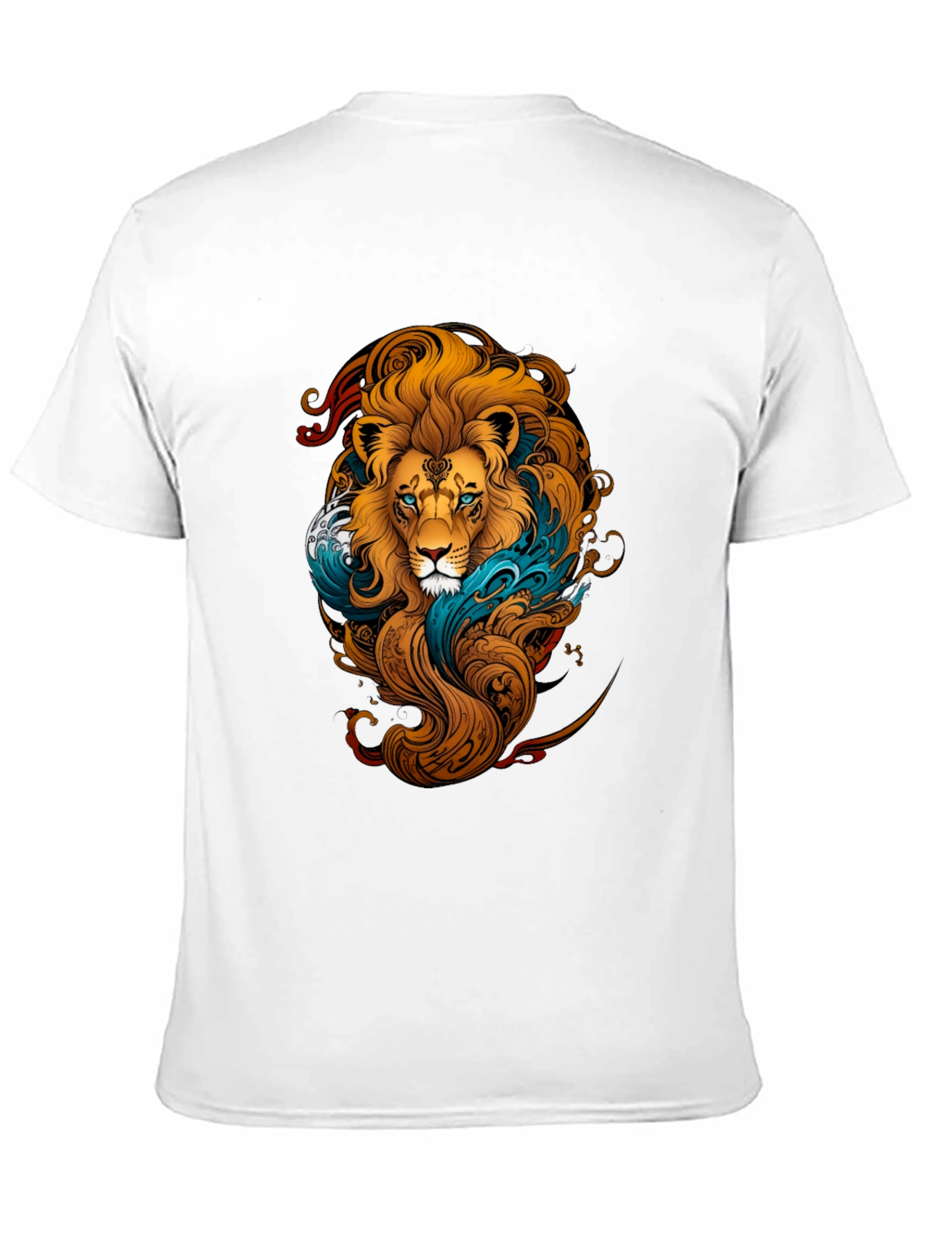 Lion Graphic Print Black T-Shirt