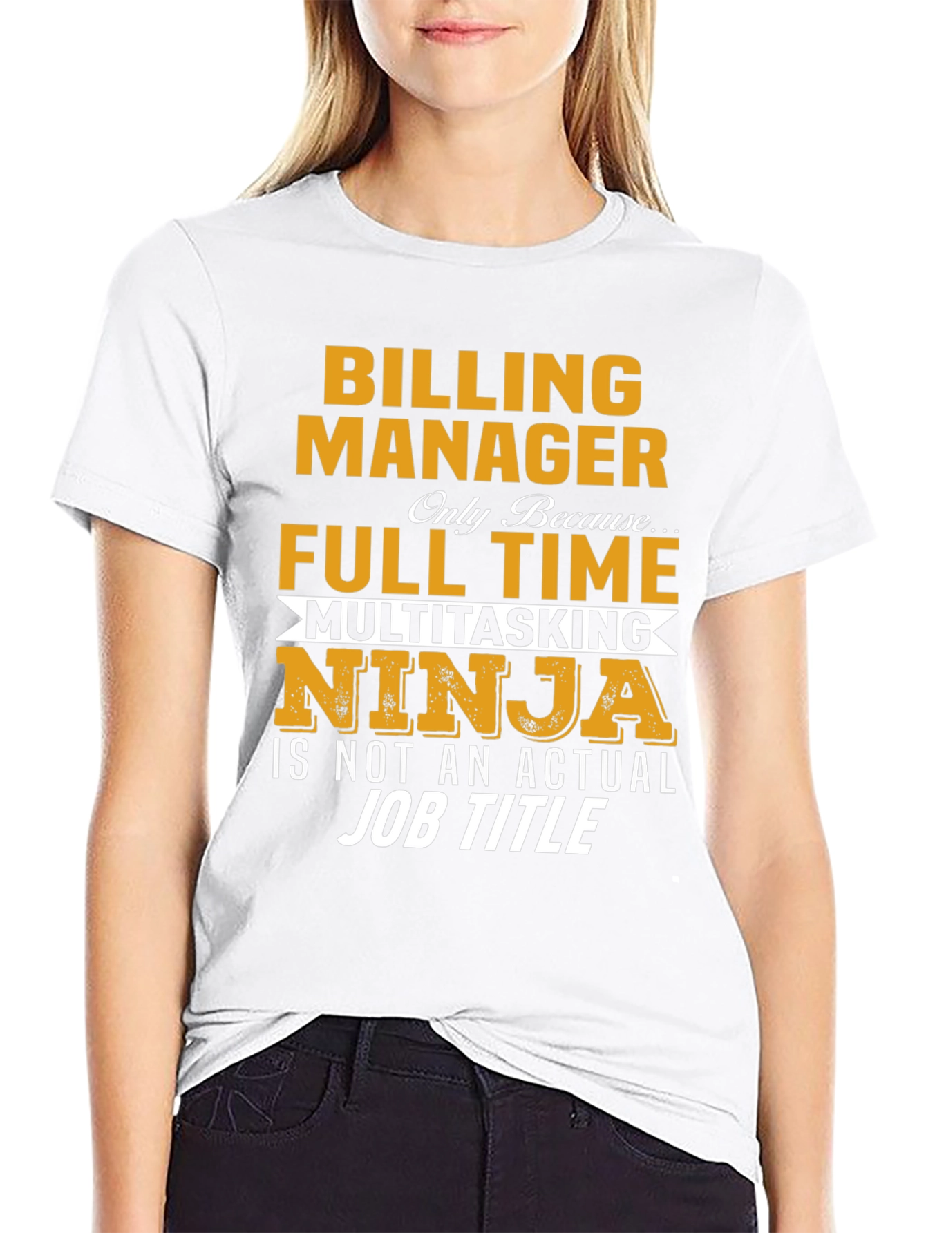 Billing Manager Full Time Ninja Funny T-Shirt