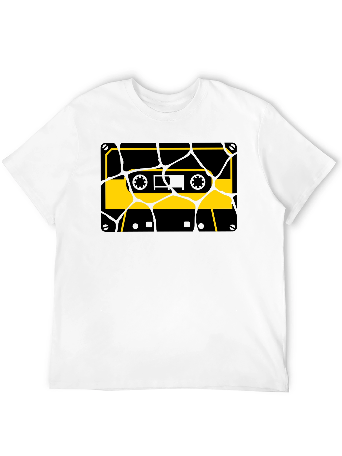 Retro Cassette Tape Graphic Tee - Stylish Black T-Shirt