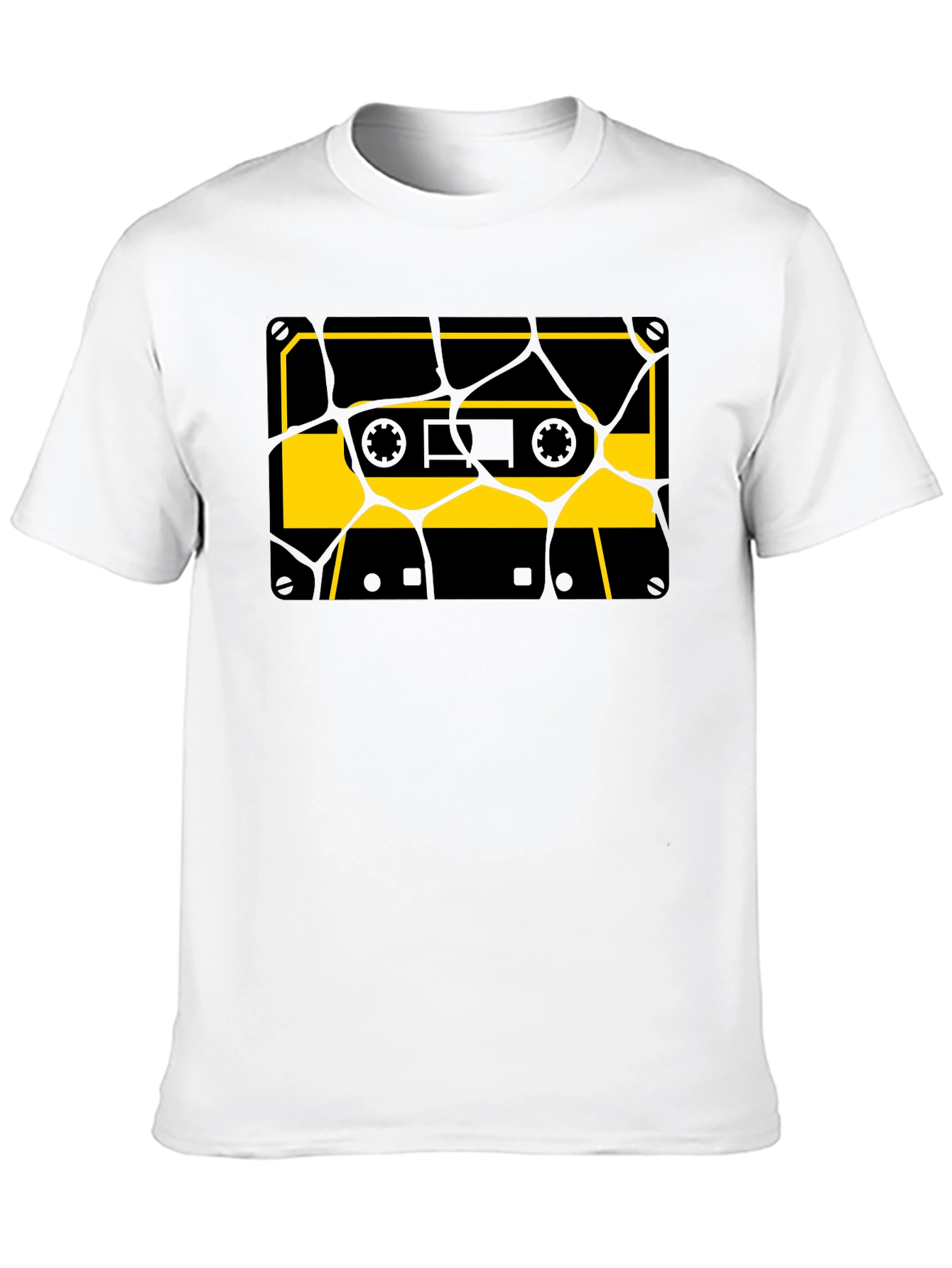 Retro Cassette Tape Graphic Tee - Stylish Black T-Shirt