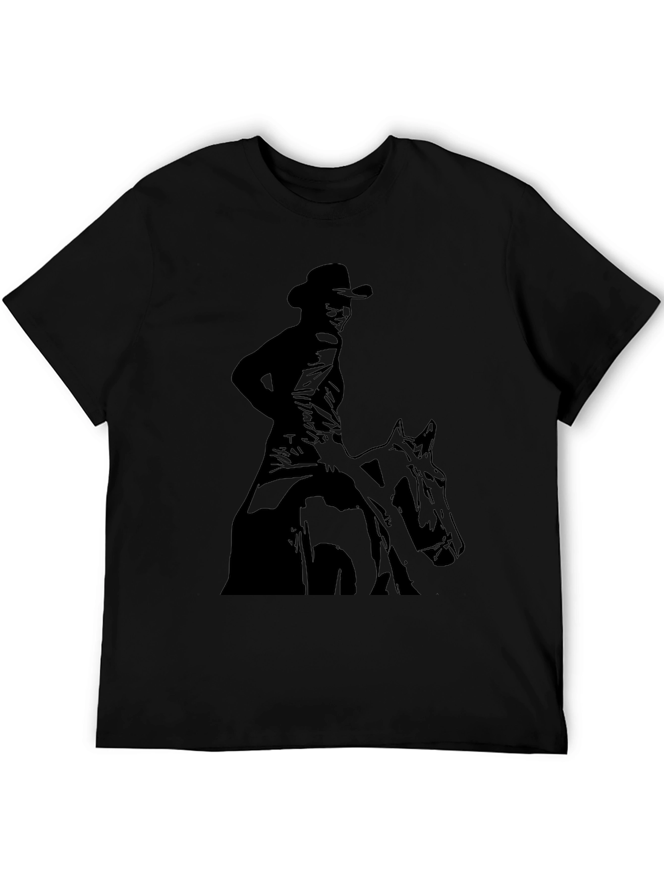 Cowboy Rider Graphic Black T-Shirt
