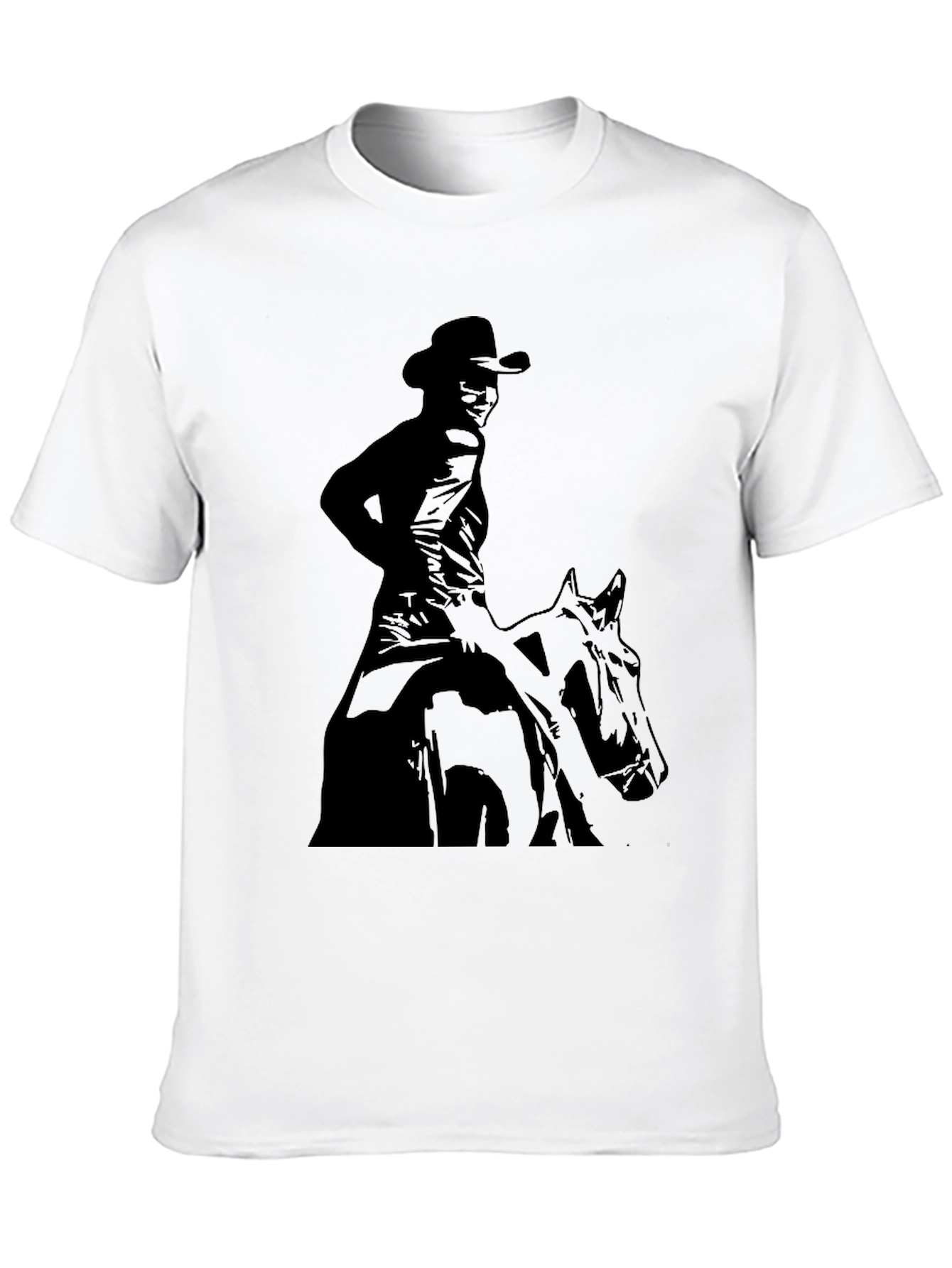 Cowboy Rider Graphic Black T-Shirt