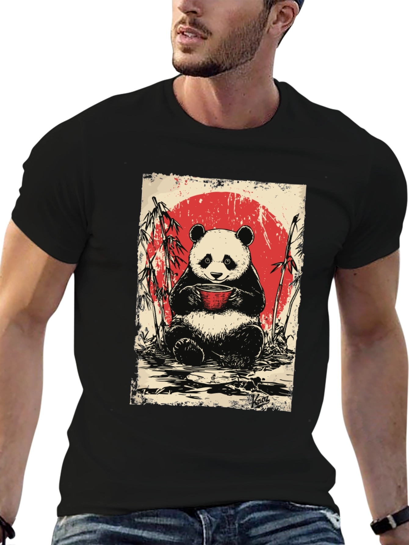 Panda Tea T-Shirt - Cute Asian Design