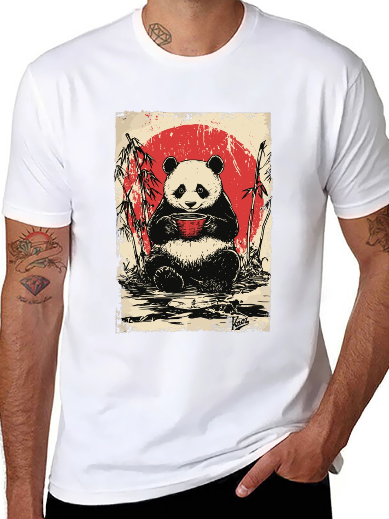 Panda Tea T-Shirt - Cute Asian Design