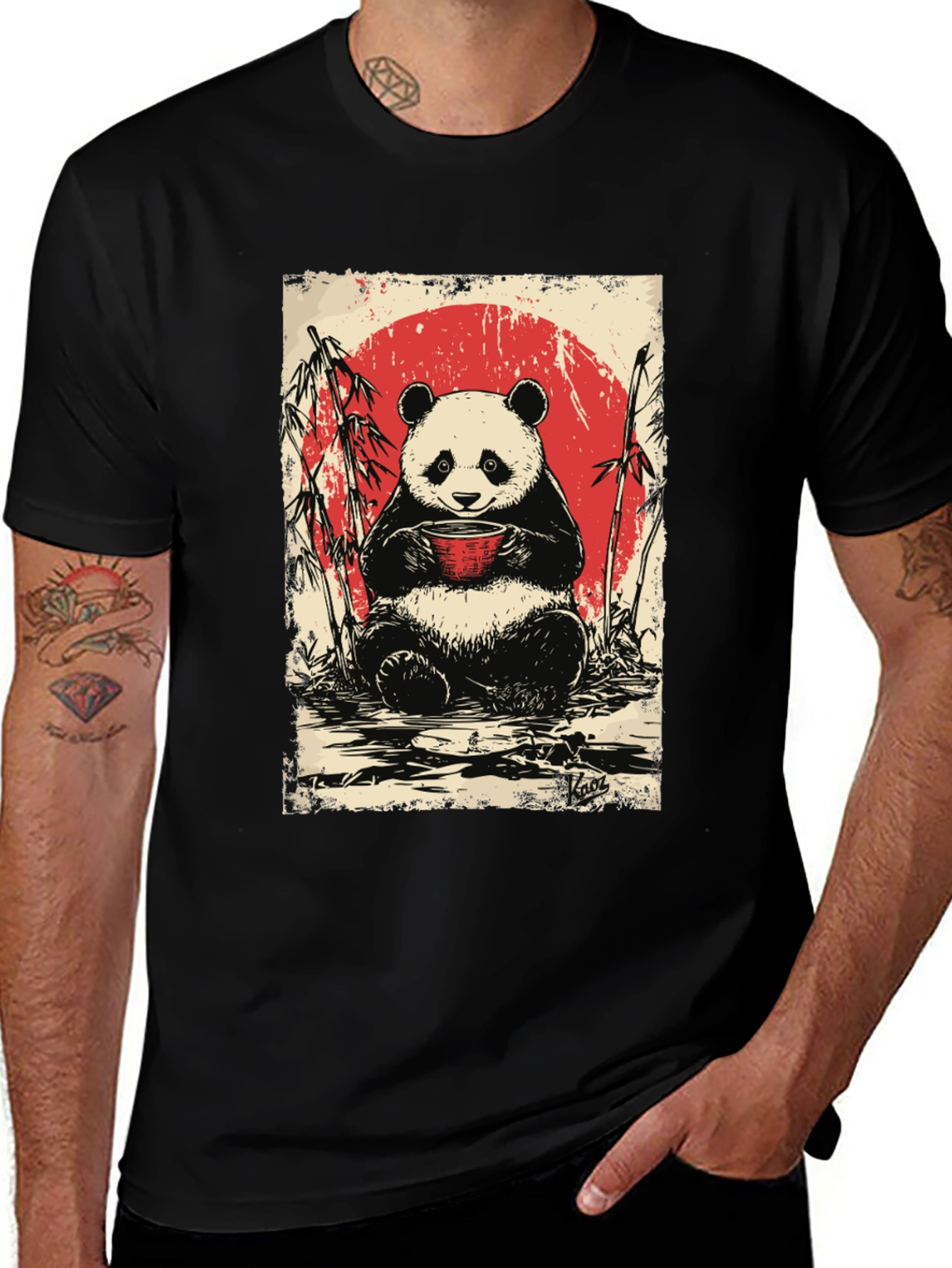 Panda Tea T-Shirt - Cute Asian Design