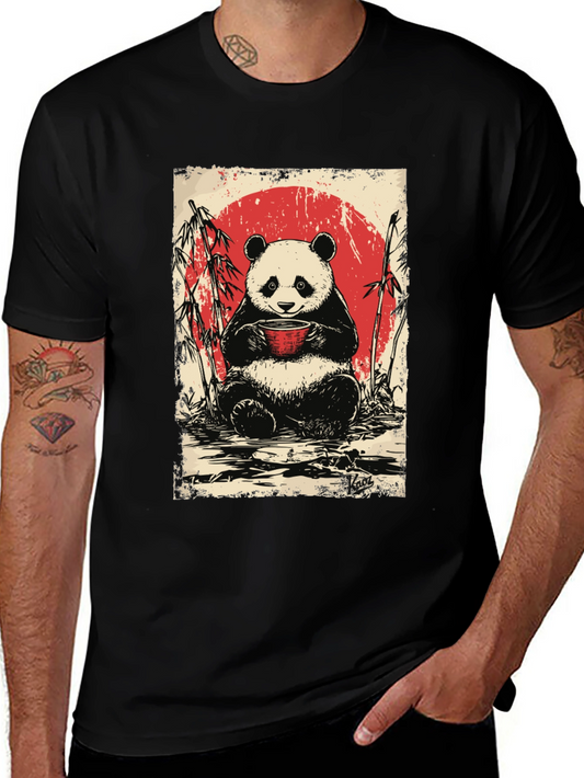 Panda Tea T-Shirt - Cute Asian Design