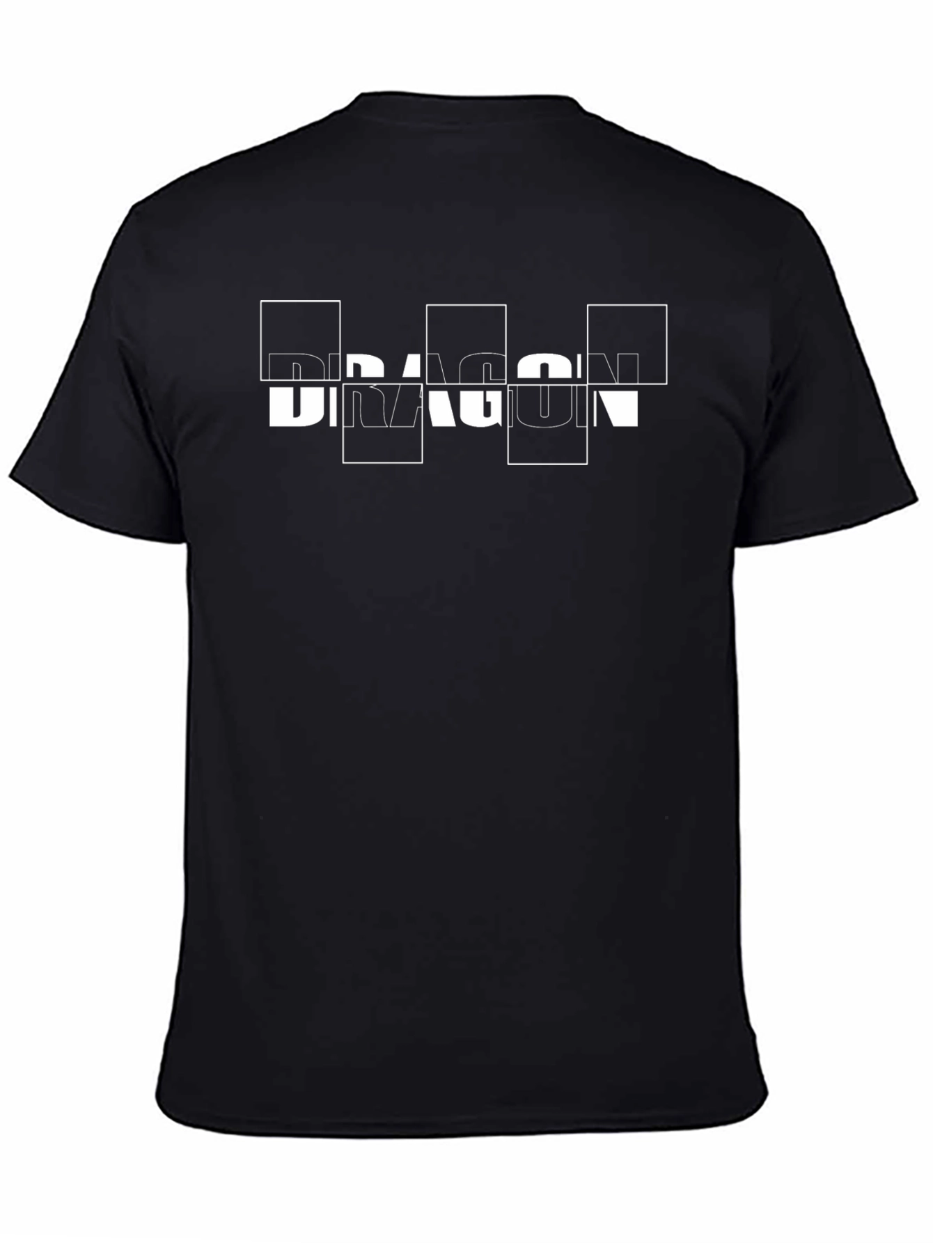 Dragon Block Mens Black Graphic Tee