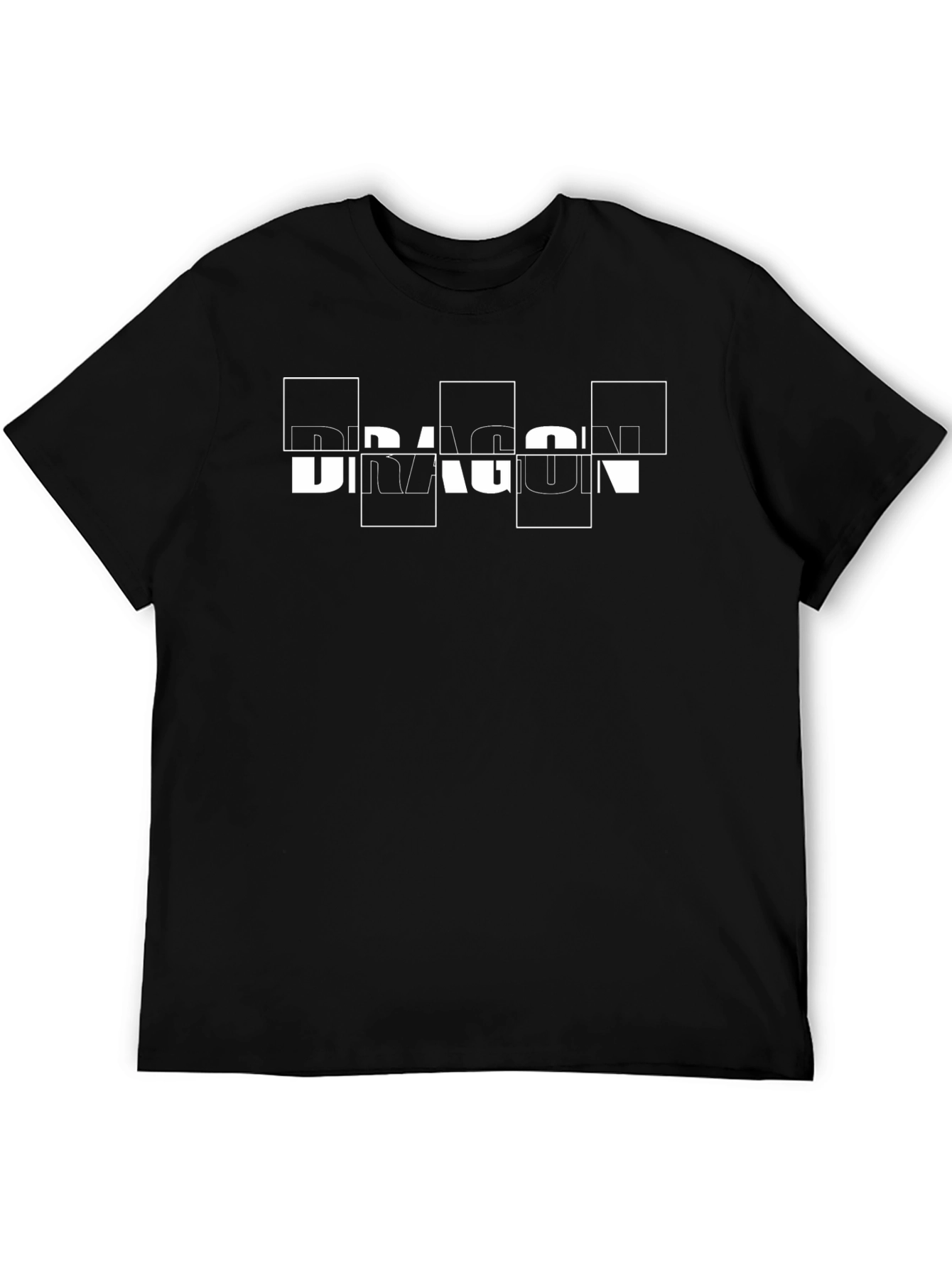 Dragon Block Mens Black Graphic Tee