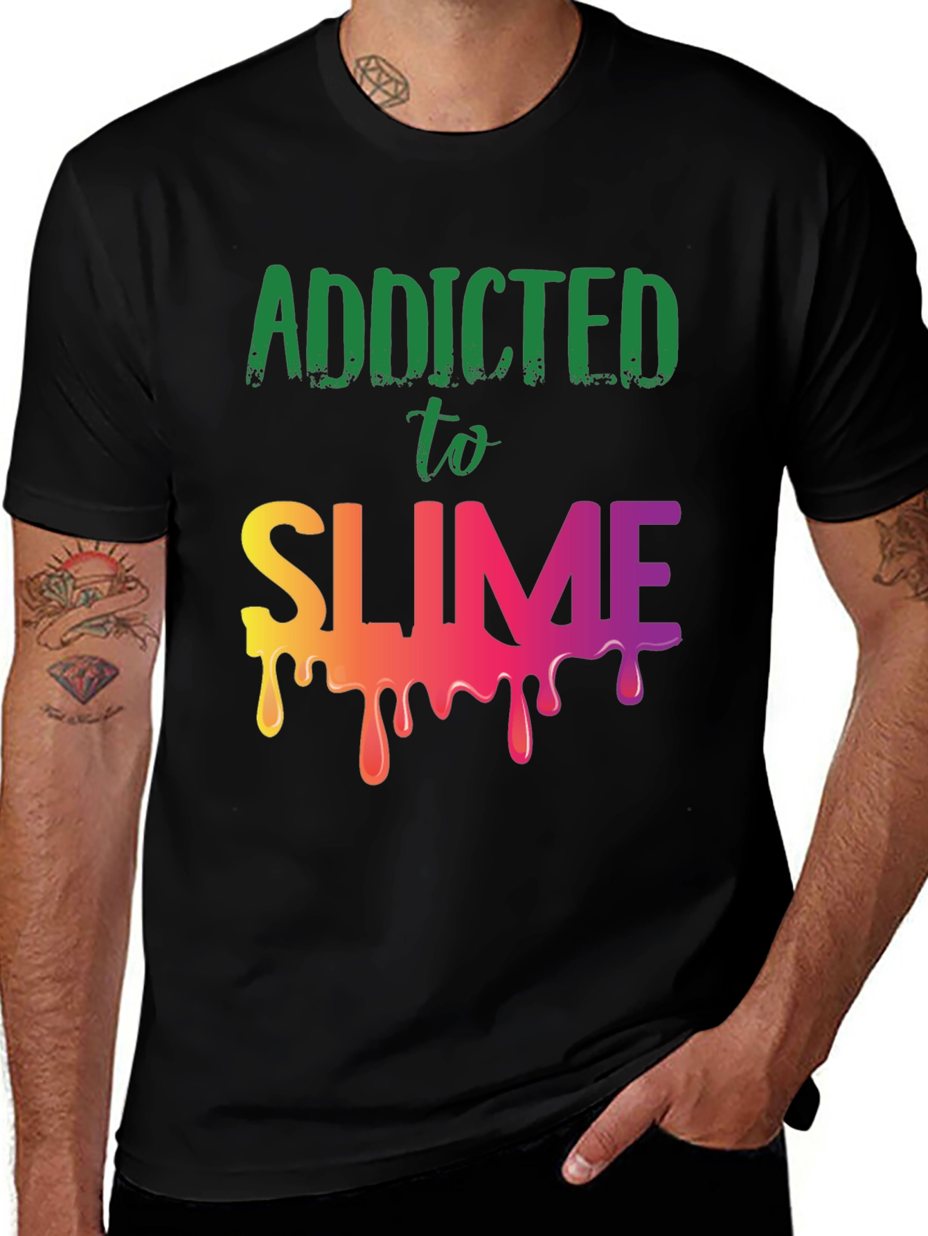 Addicted to Slime Graphic Tee - Black