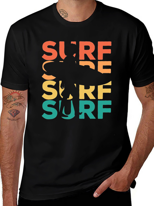 Retro Surf Graphic Tee - Classic Surfer Design
