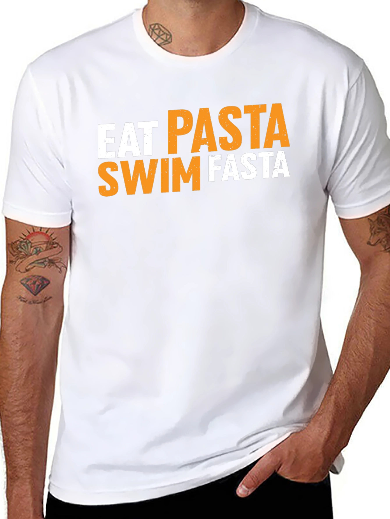 Eat Pasta Swim Fasta Graphic T-Shirt