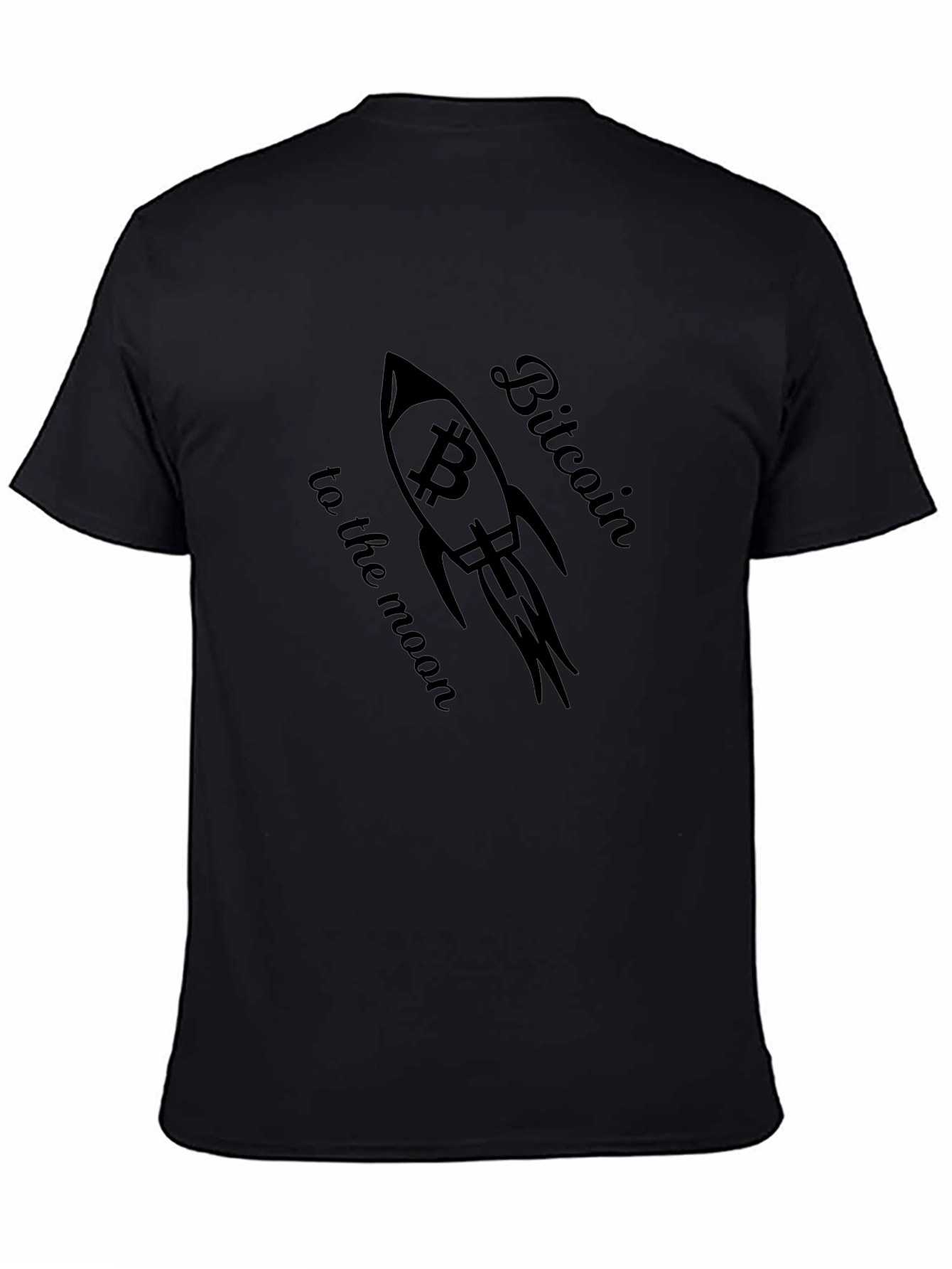 Bitcoin To The Moon Black Graphic Tee