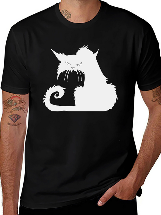 Black Cat Silhouette Graphic Tee