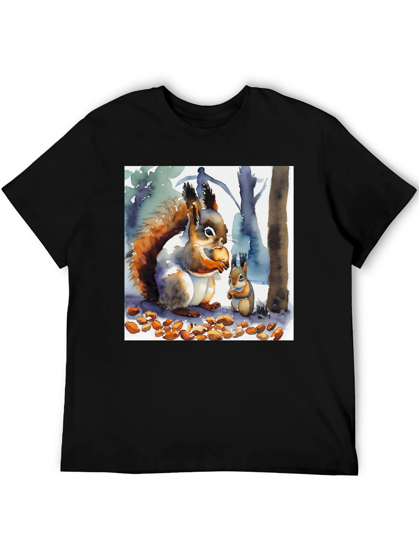 Squirrel Watercolor Graphic Tee