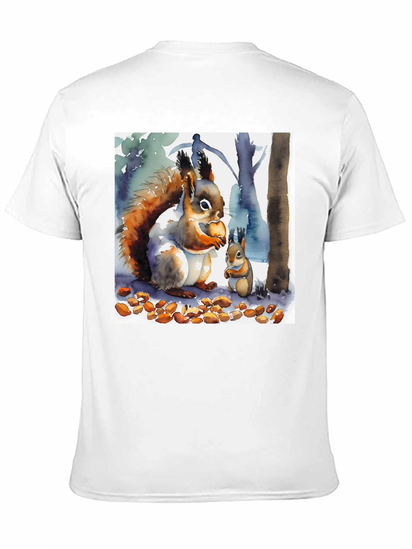 Squirrel Watercolor Graphic Tee