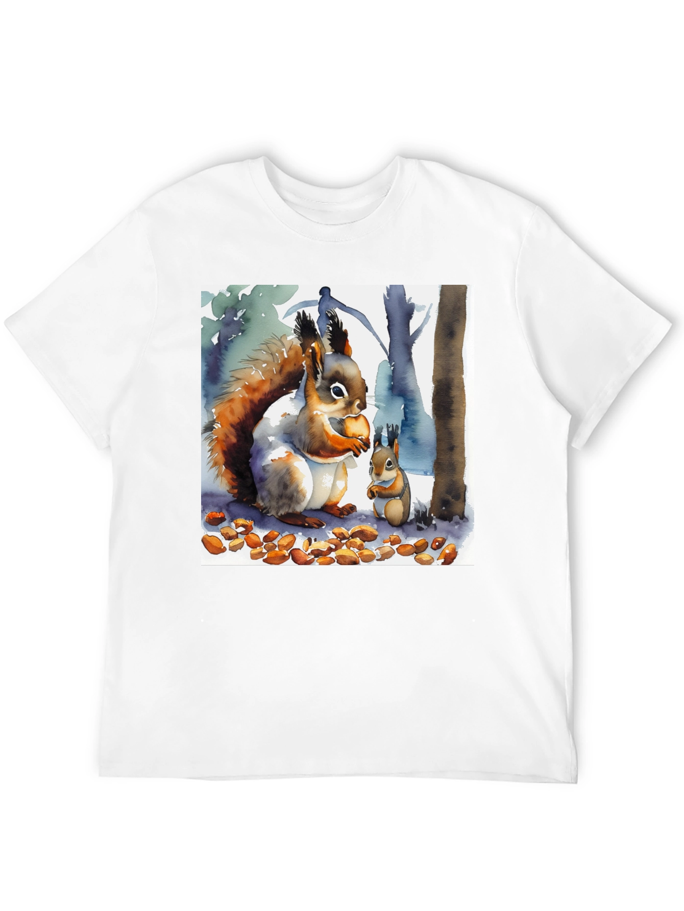 Squirrel Watercolor Graphic Tee