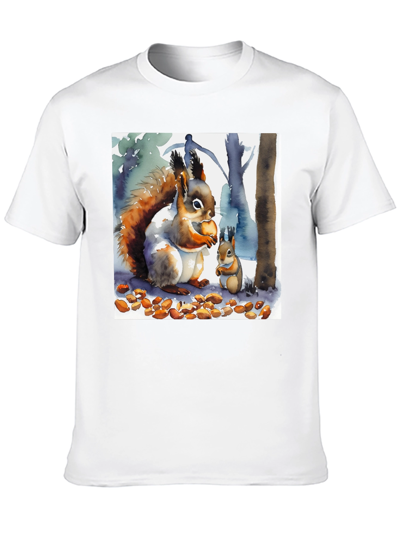 Squirrel Watercolor Graphic Tee