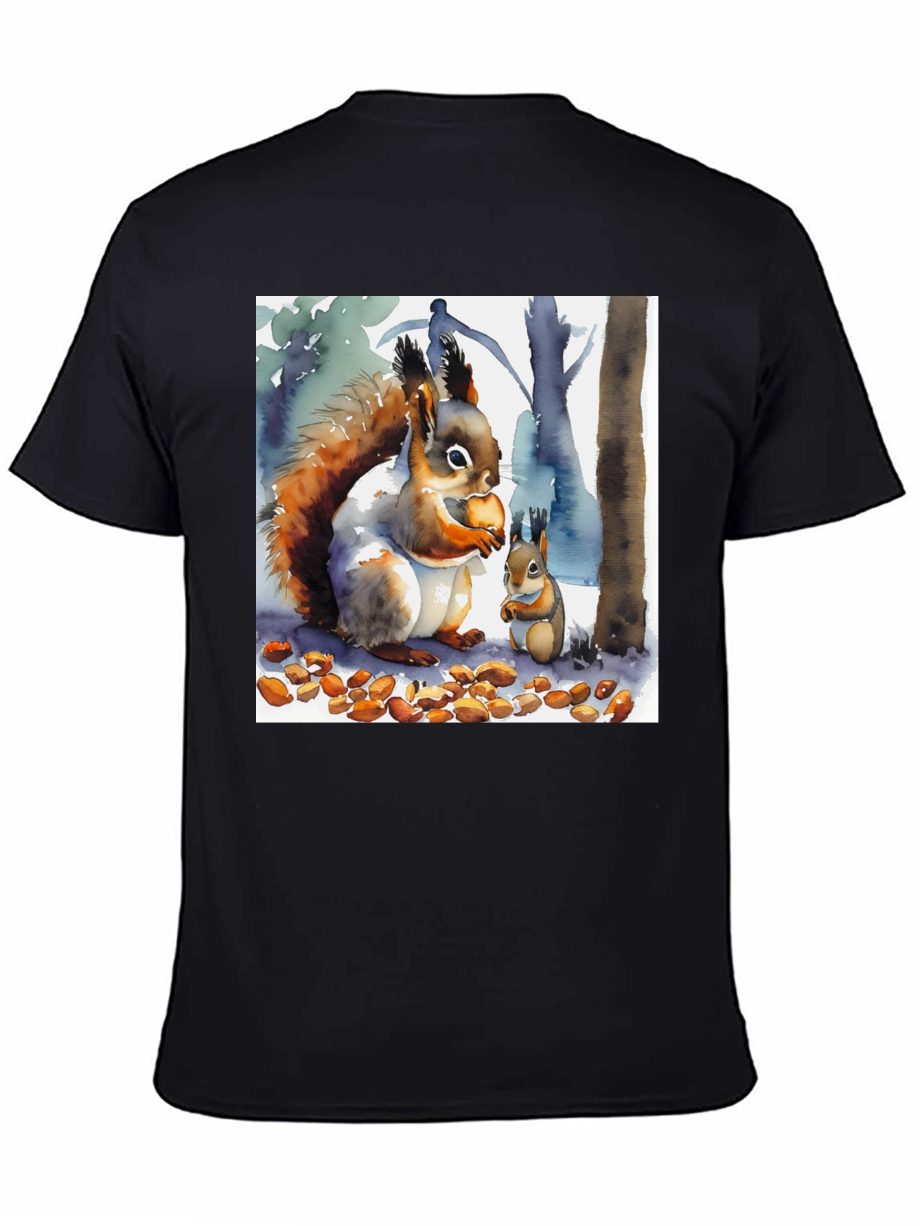 Squirrel Watercolor Graphic Tee