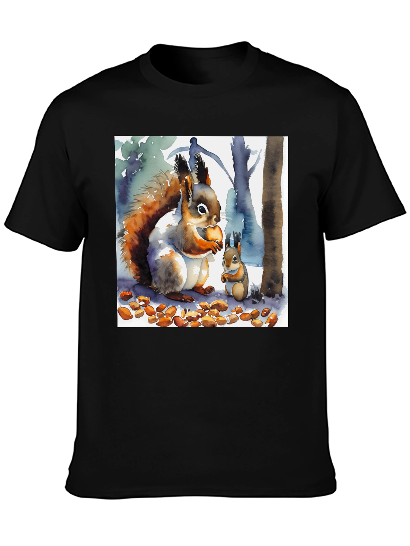 Squirrel Watercolor Graphic Tee