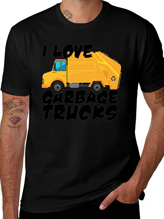 I Love Garbage Trucks Graphic Tee