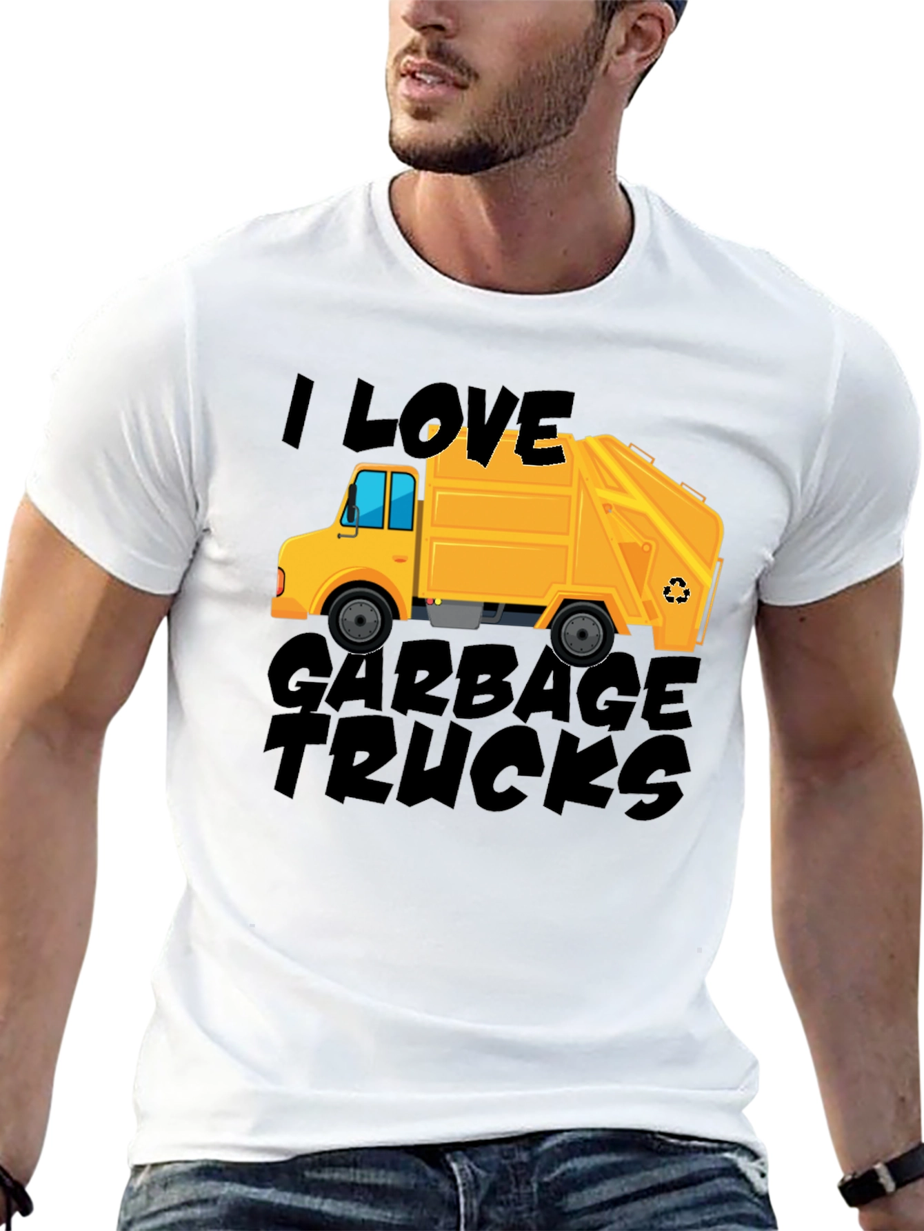 I Love Garbage Trucks Graphic Tee