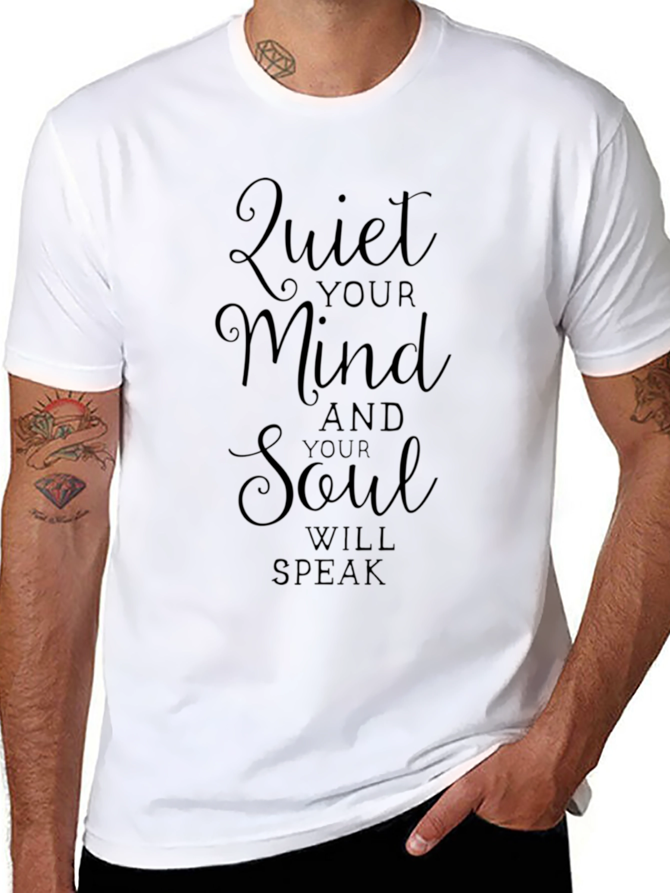 Quiet Your Mind Graphic T-Shirt - Black