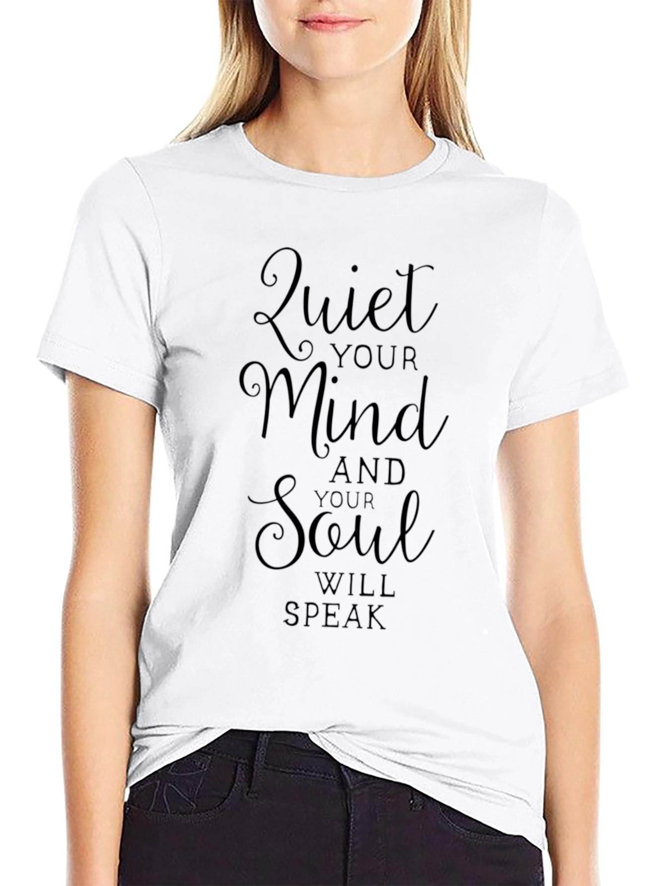 Quiet Your Mind Graphic T-Shirt - Black