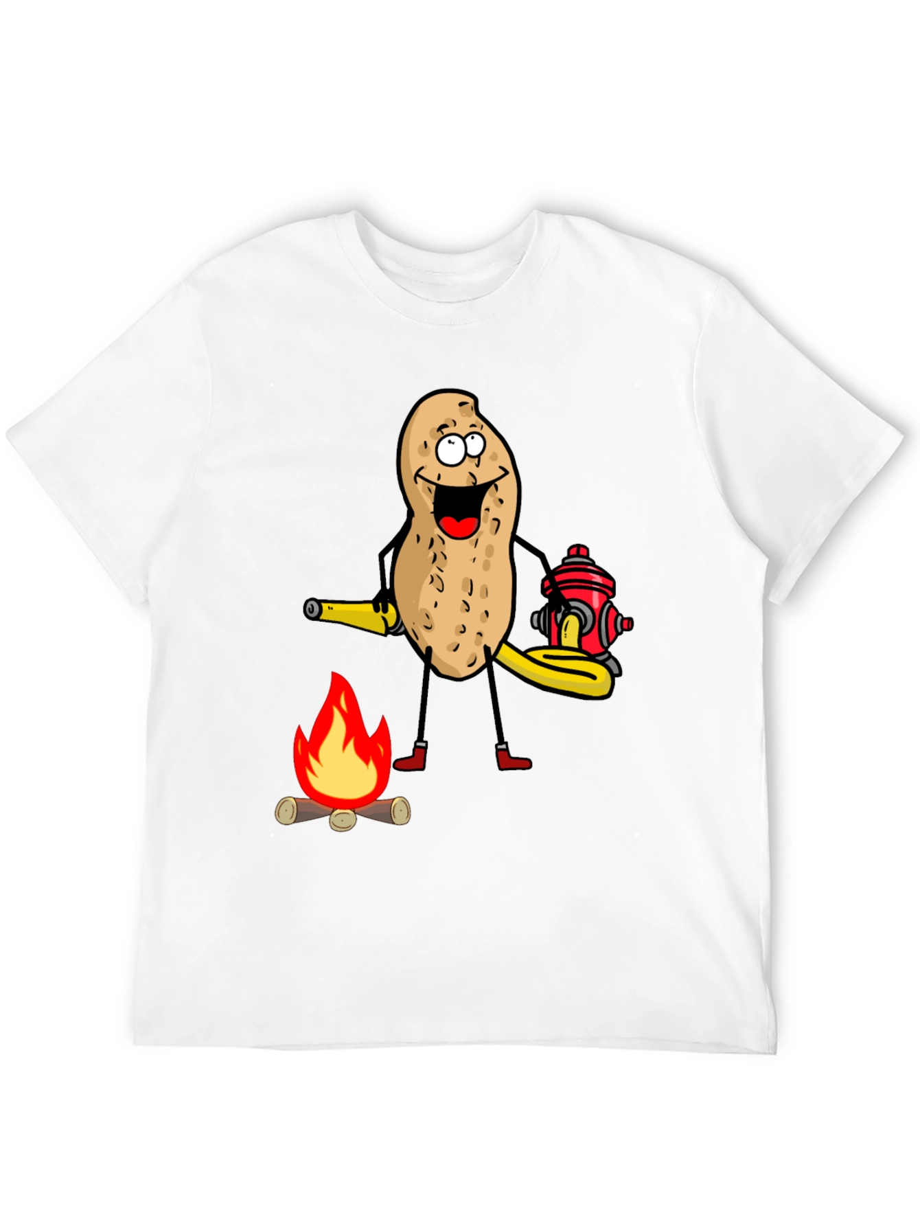 Firefighter Peanut Graphic T-Shirt