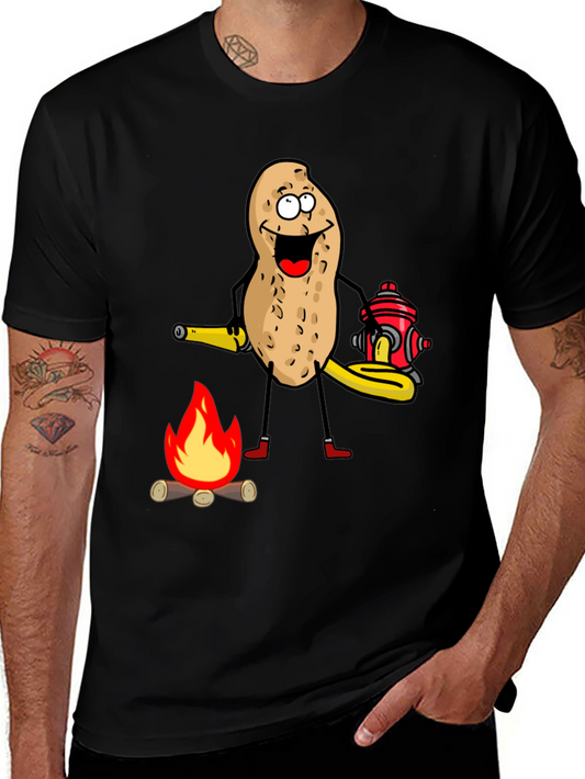 Firefighter Peanut Graphic T-Shirt