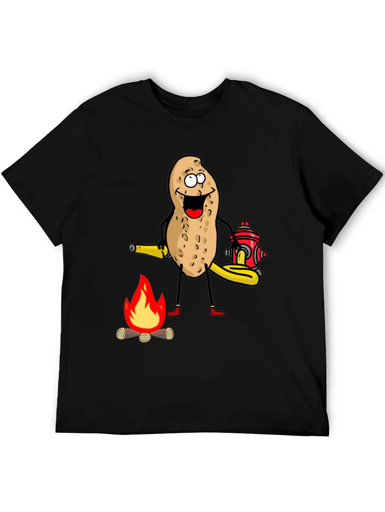 Firefighter Peanut Graphic T-Shirt