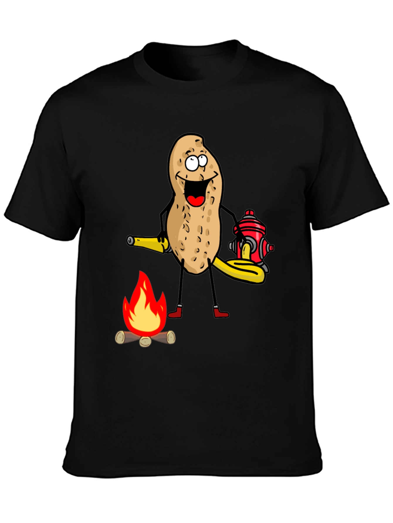 Firefighter Peanut Graphic T-Shirt