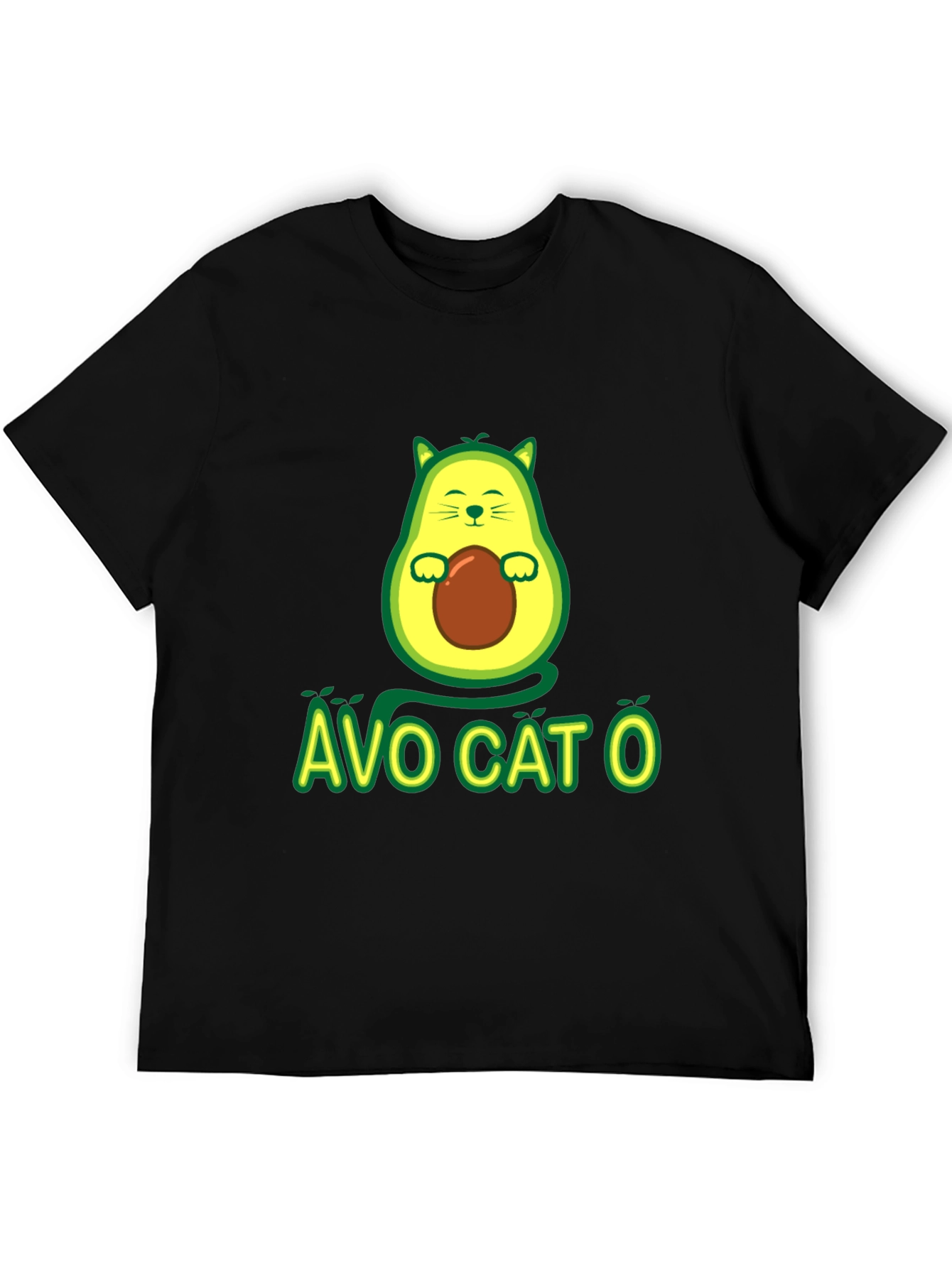 Avo Cat O T-Shirt - Avocado Cat Graphic Tee