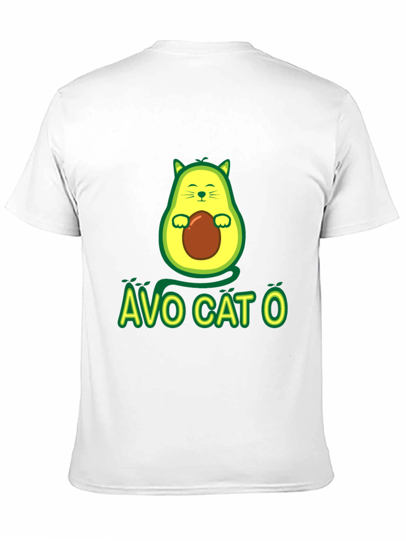 Avo Cat O T-Shirt - Avocado Cat Graphic Tee