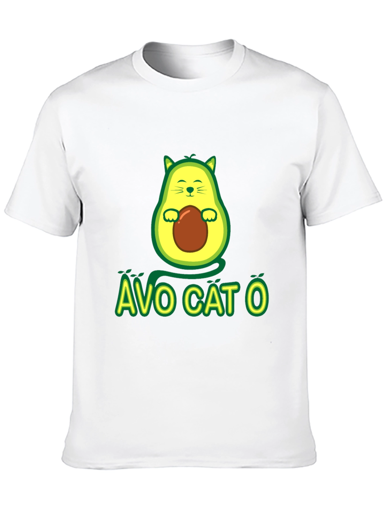 Avo Cat O T-Shirt - Avocado Cat Graphic Tee