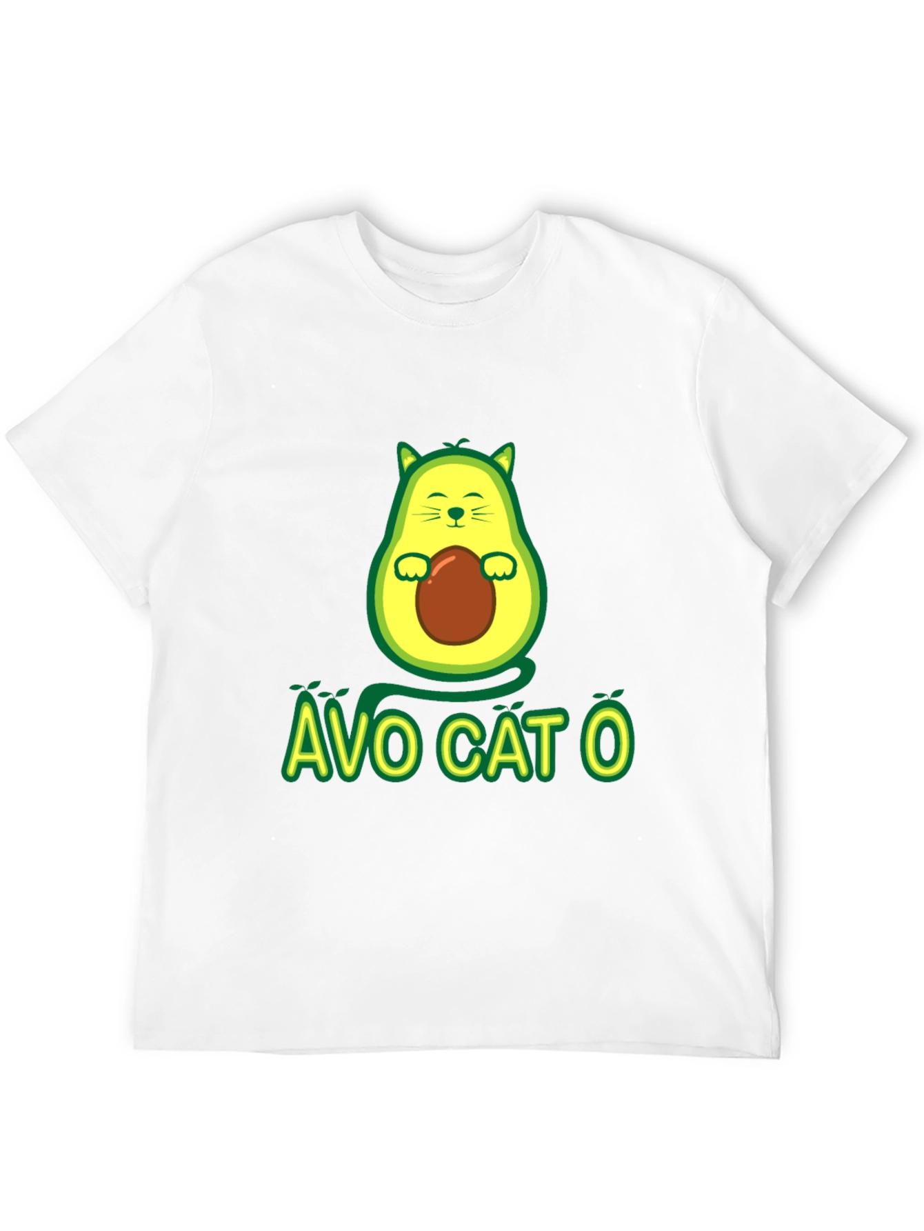 Avo Cat O T-Shirt - Avocado Cat Graphic Tee