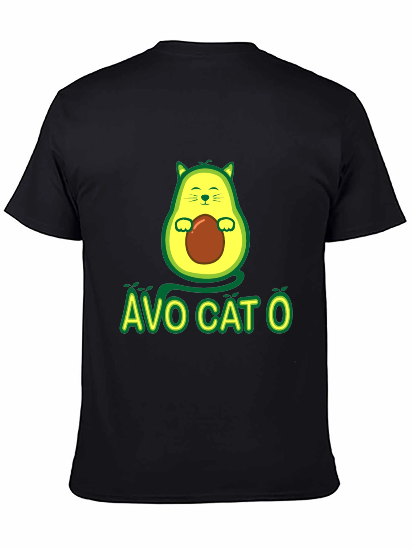 Avo Cat O T-Shirt - Avocado Cat Graphic Tee