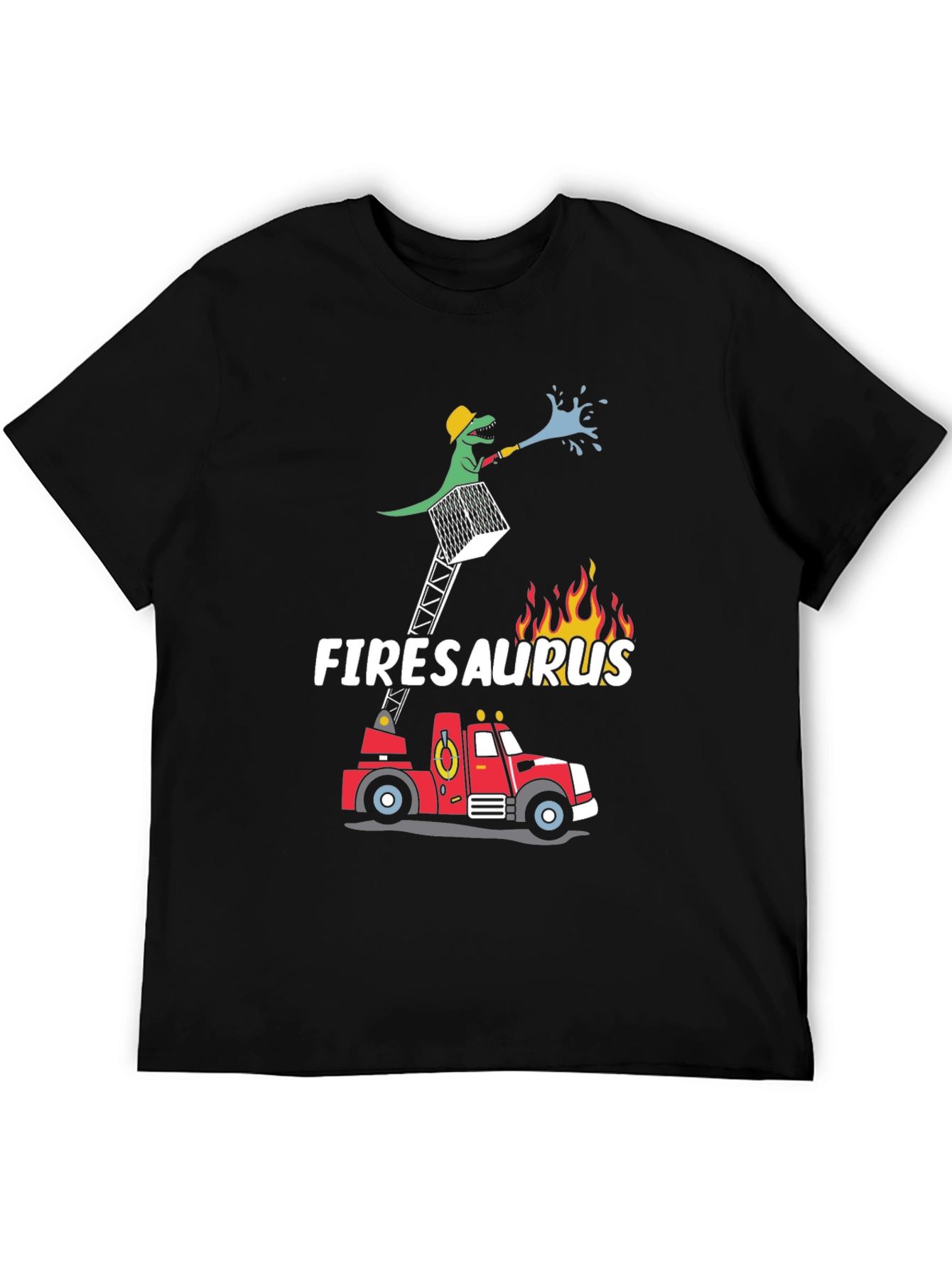 Firesaurus T-Shirt | Dinosaur Firefighter Tee