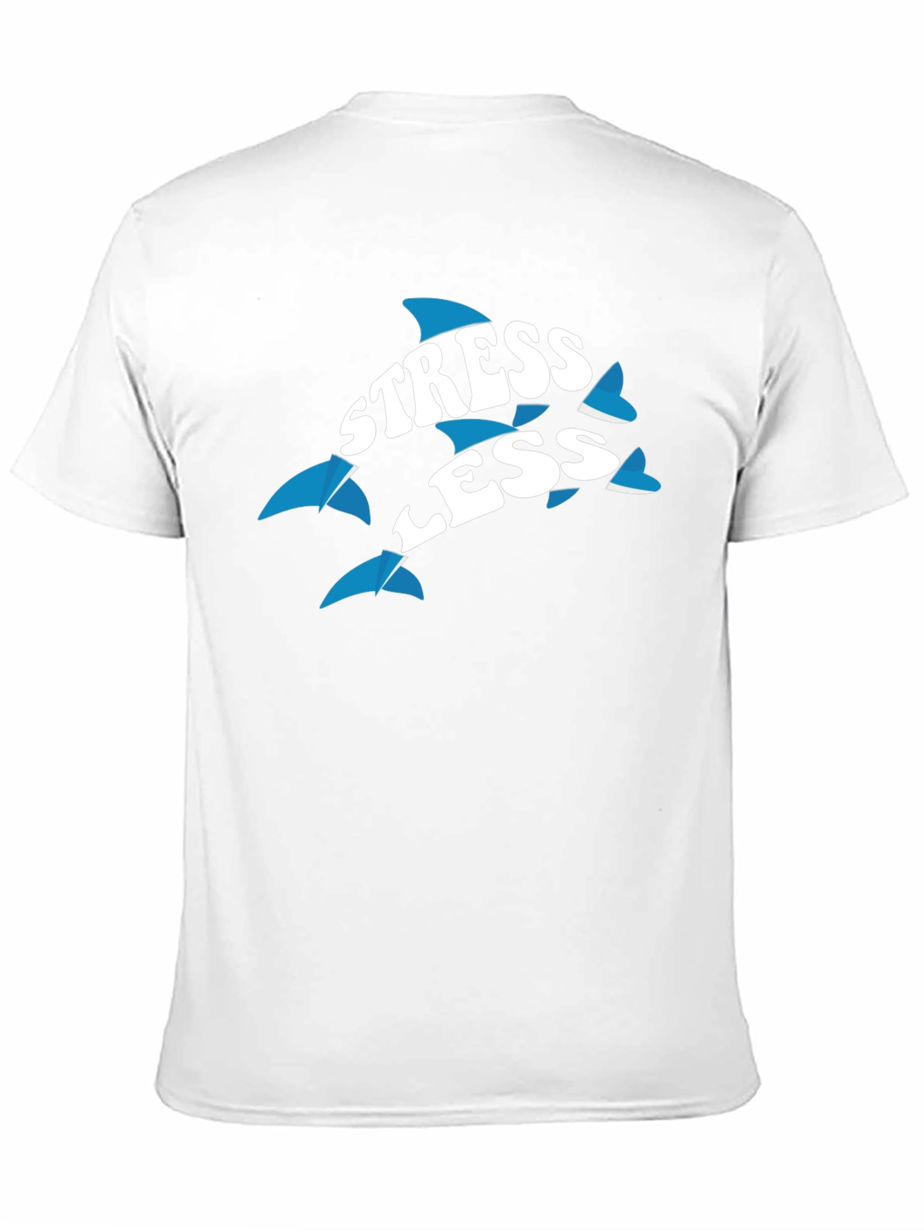 Stress Less Dolphin Graphic Tee - Black