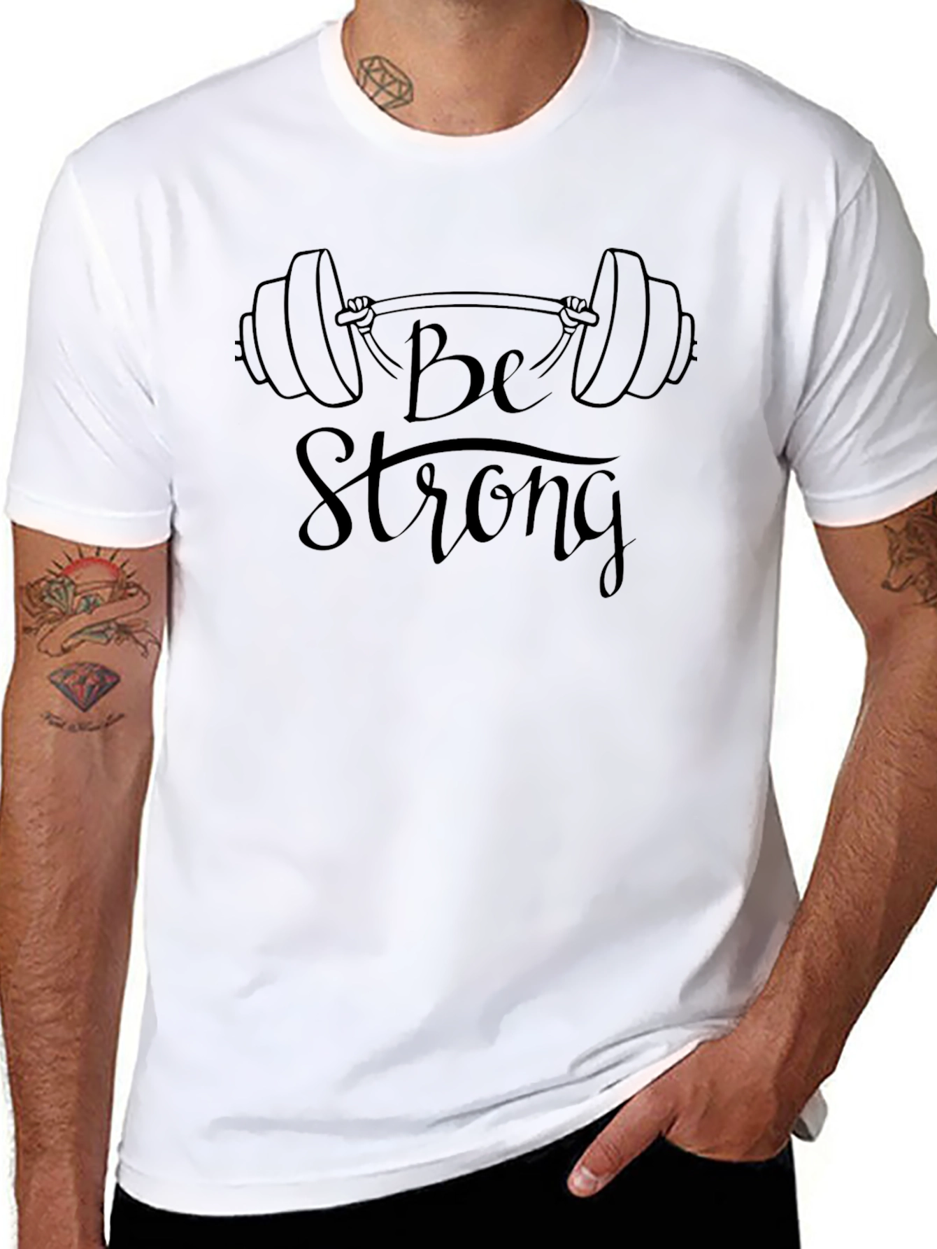 Be Strong Black Graphic Tee